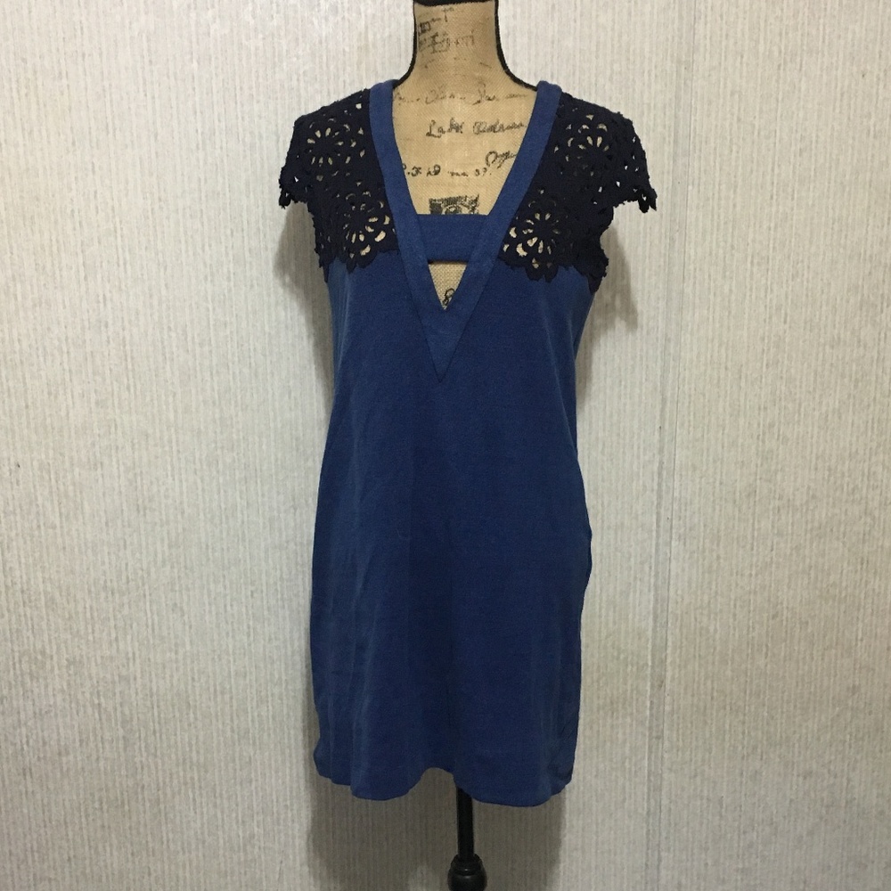 Sea New York Knit & Lace Combo Dress Size S Small